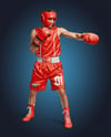 Man Wearing Full Boxing Kit Mockup