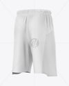 Basketball Shorts Mockup - Back Half Side View
