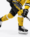 Man Wearing Full Ice Hockey Kit Mockup