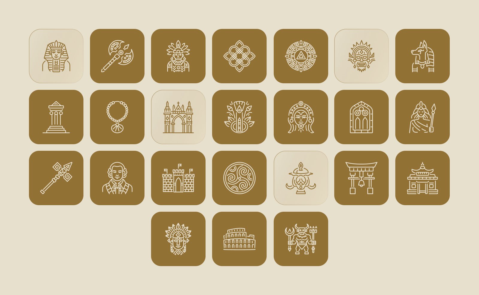 Historical Icons Set