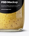 Glass Bottle with Dijon Mustard Mockup
