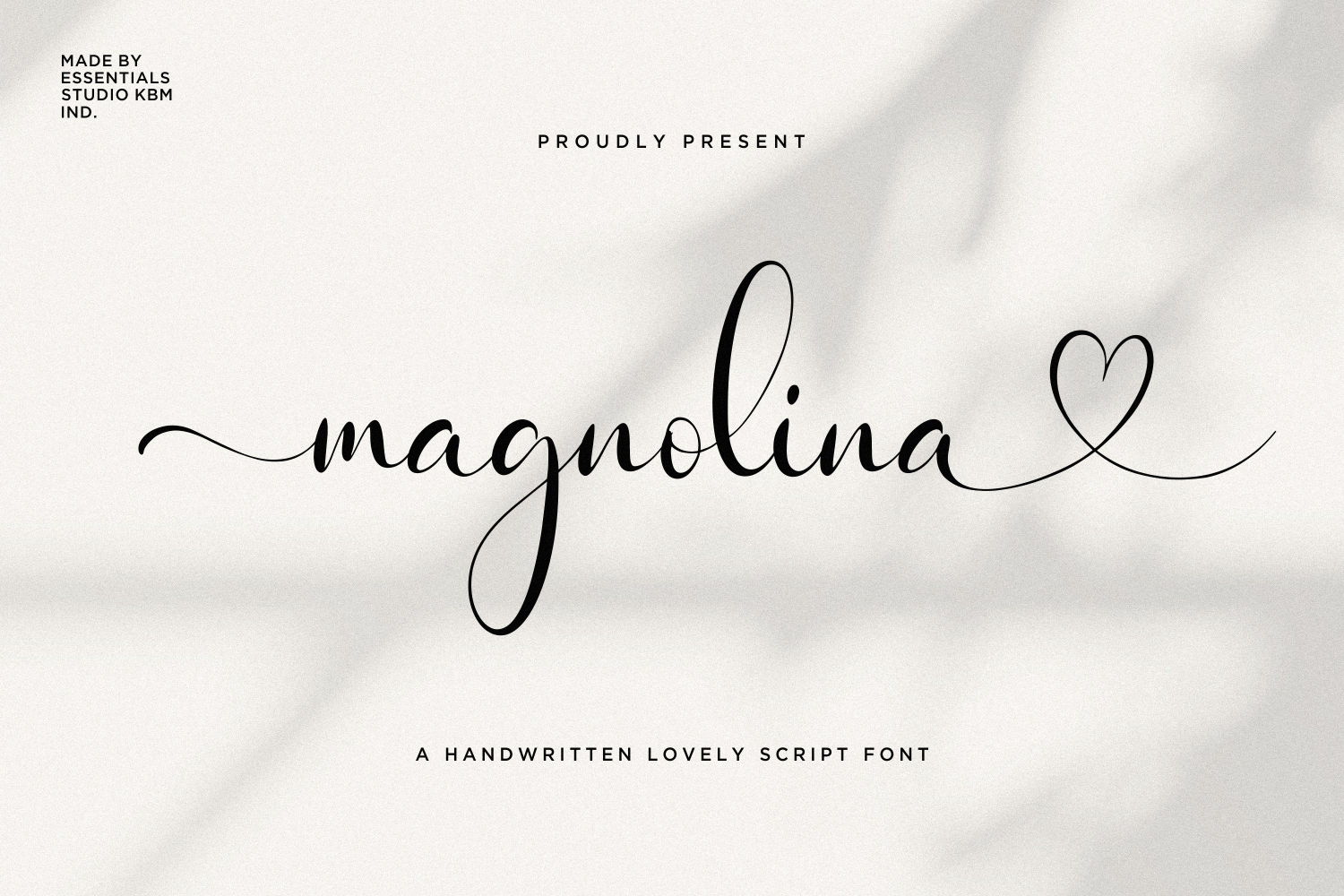 Magnolina - A Script font With Heart Connected and Swash