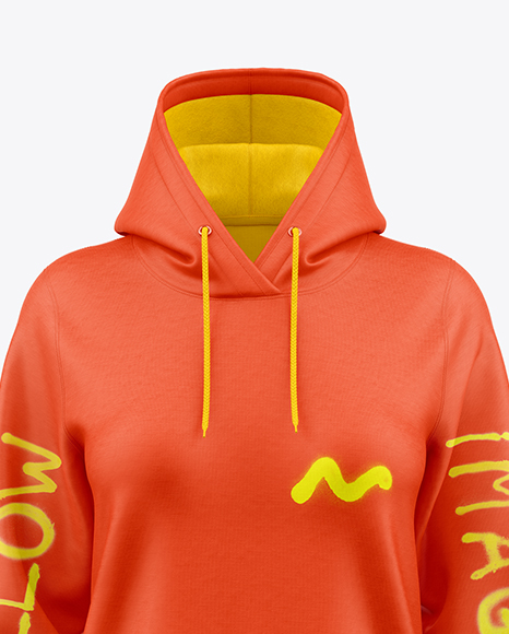 Women Cotton Hoodie Dress Mockup