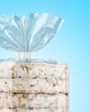 Transparent Package with Puffed Cakes Mockup