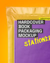 Vacuum Flow-Pack with Hardcover Book Mockup