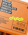Kraft Box of Chocolate Sweets Mockup