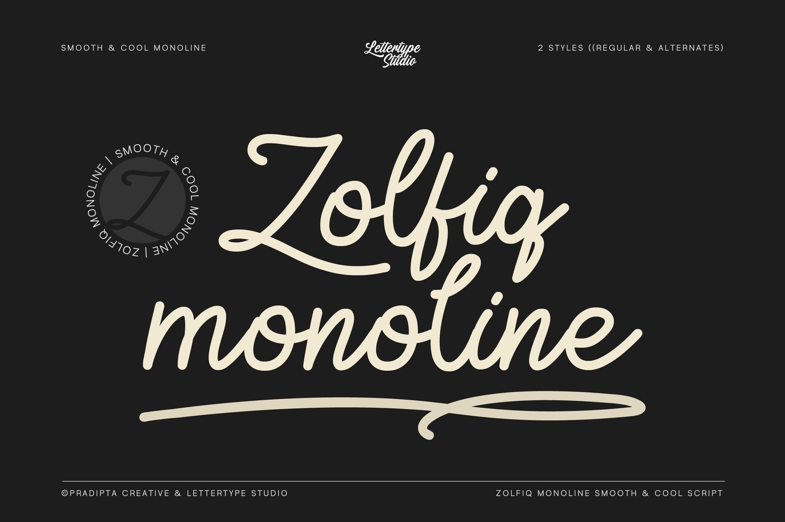Zolfiq Monoline Font