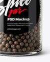 Spice Jar with Whole Black Pepper Mockup