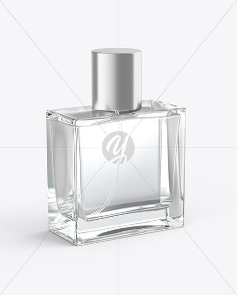 Clear Glass Perfume Bottle Mockup