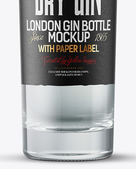 Tall Dry Gin Bottle Mockup
