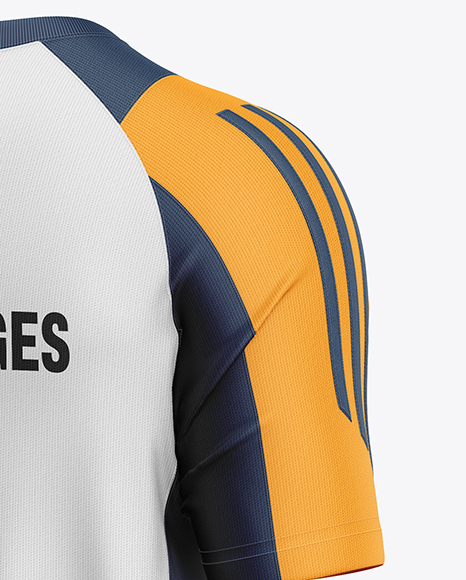 Training Short Sleeve Kit Mockup - Back Half Side View