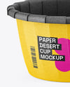Kraft Paper Dessert Cup with Clear Plastic Dome Cap Mockup