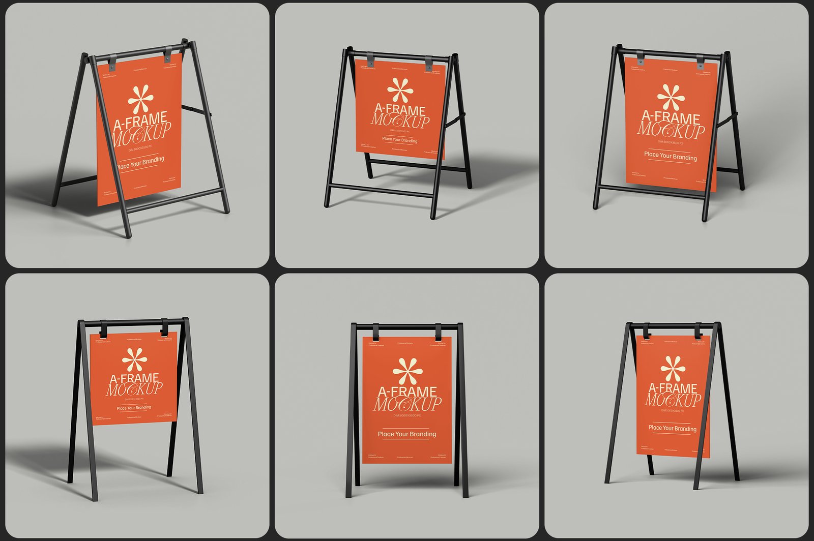 A-Frame Sidewalk Sign Mockup