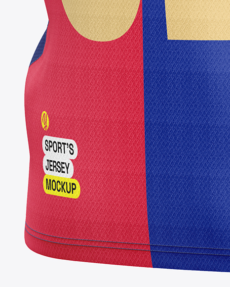 Soccer Jersey Mockup - Back Half Side View