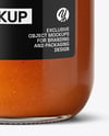 Glass Jar with Lobster Bisque Mockup