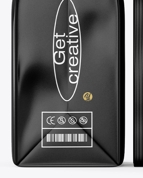 Metallic Coffee Bag Mockup – Front and Side View