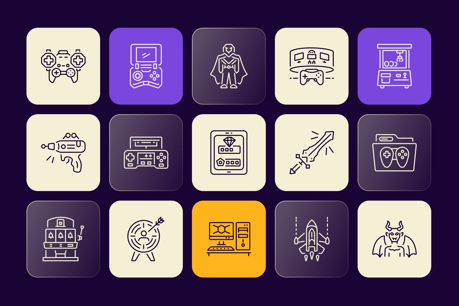 Video Game Icons Set