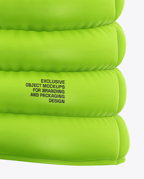 Matte Down Vest Mockup – Back Side View