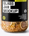 Glass Jar with Canned Stewed Meat Mockup