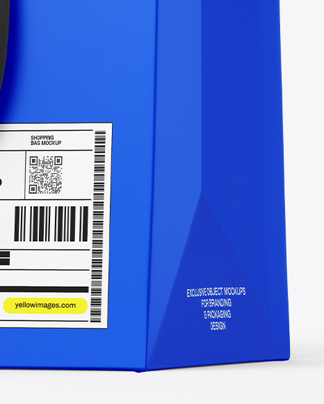 Paper Shopping Bag Mockup – Half Side View