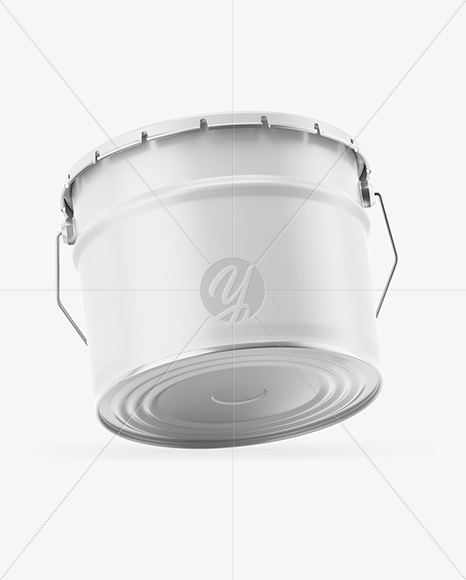 Matte Tin Can w/ Metallic Handle Mockup