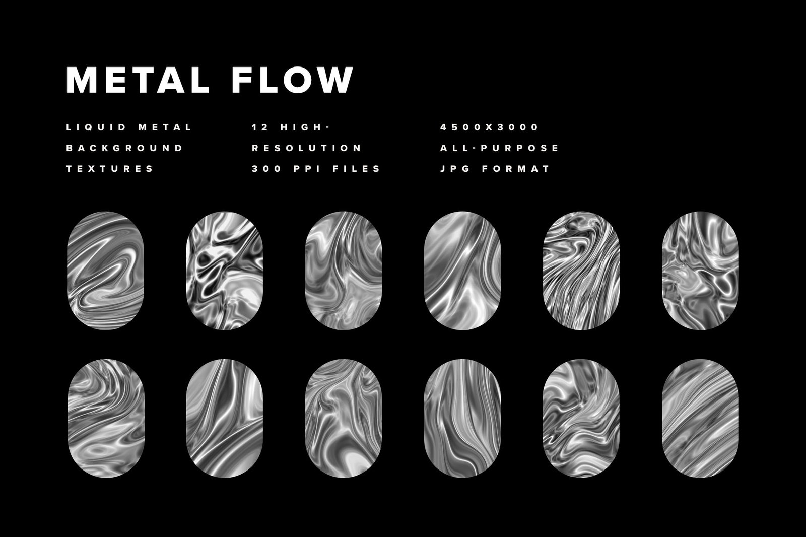 Liquid Metal Background Textures