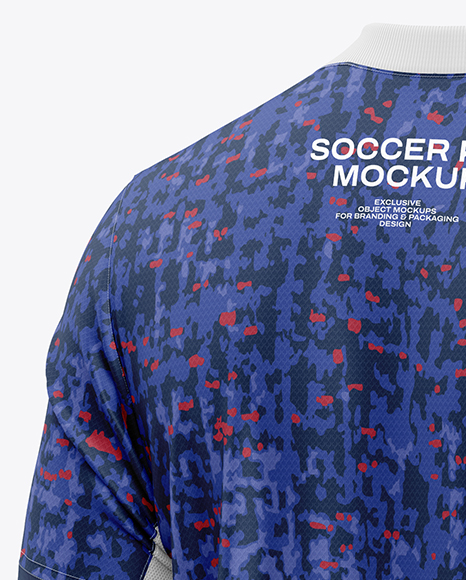 Soccer Kit Mockup - Back Half Side View