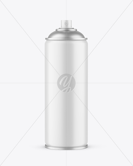 Matte Spray Paint Can Mockup