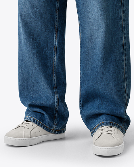 Man Wearing Ice Hockey Jersey Mockup