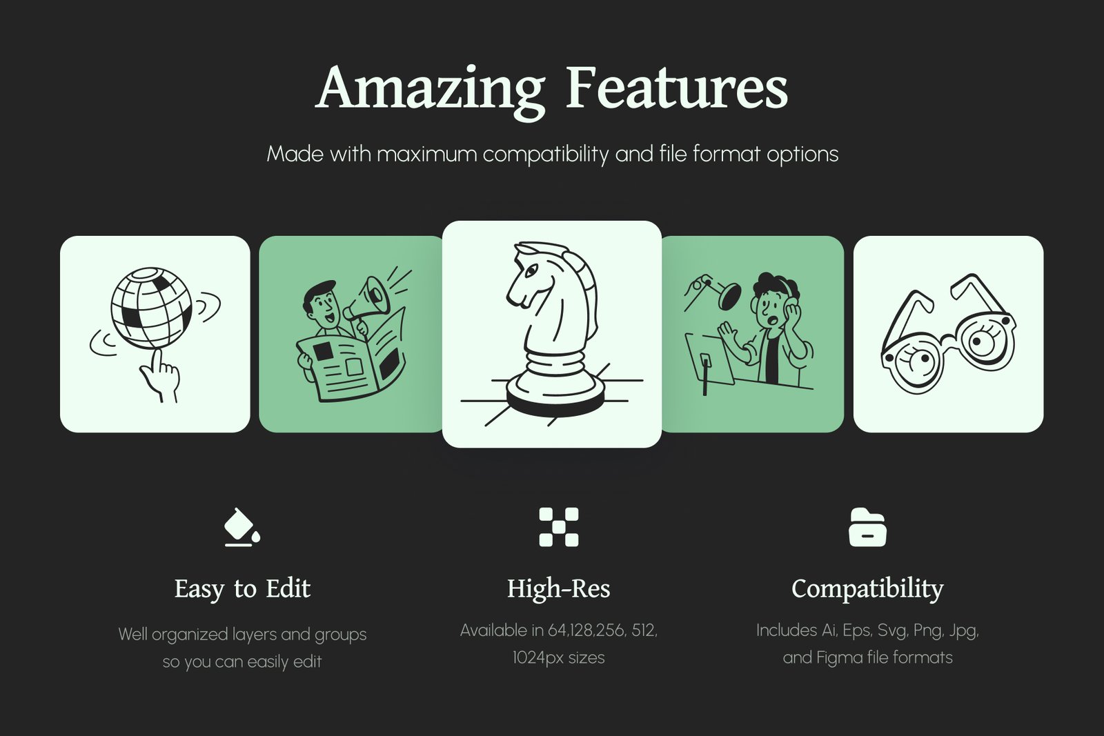 Entertainment Doodle Icon Set