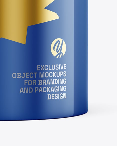 Glossy Paper Tube with Tea Mockup