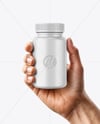 Plastic Pill Bottle in a Hand Mockup