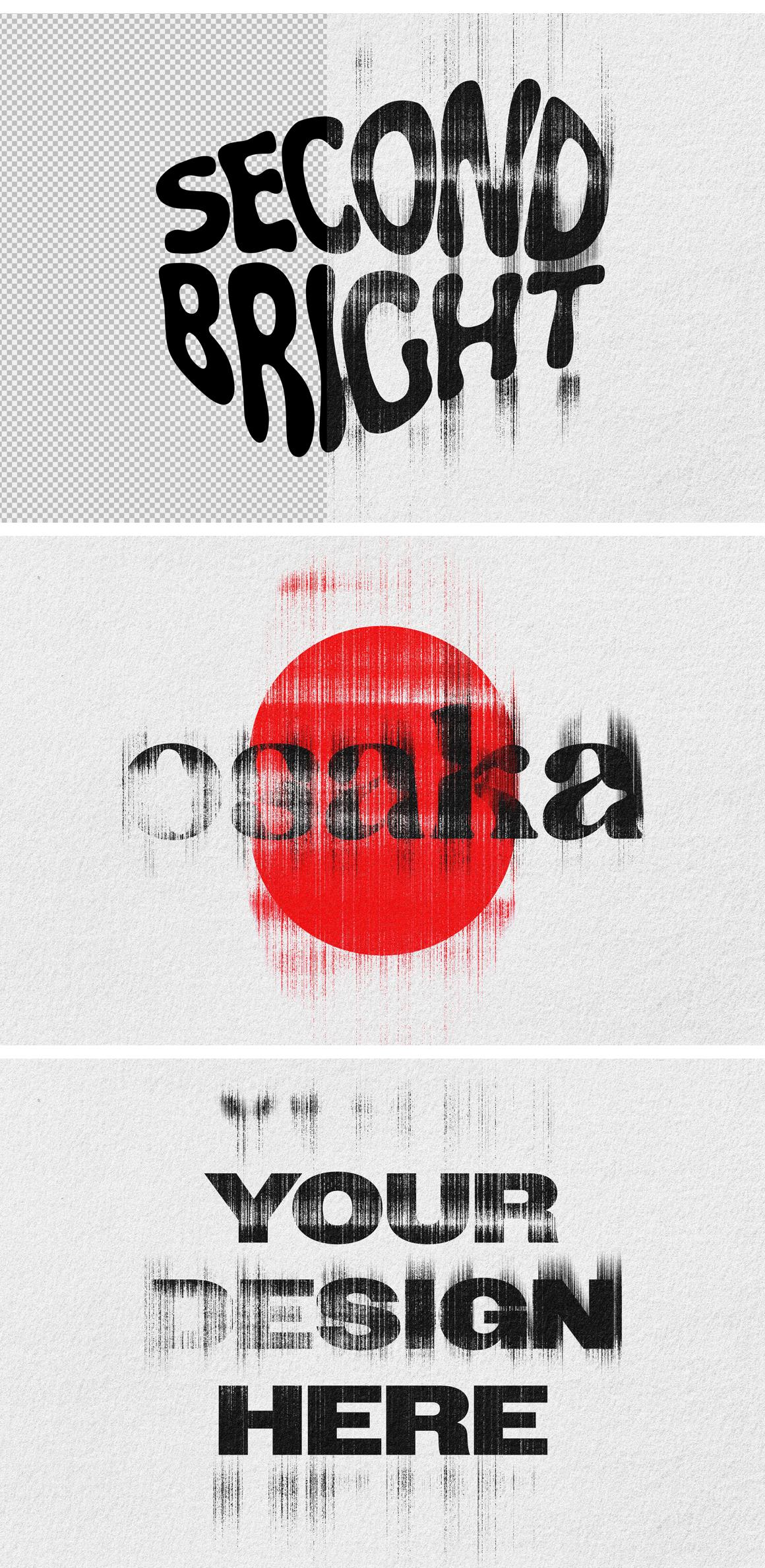 Grunge Copy Text &amp; Logo Effect