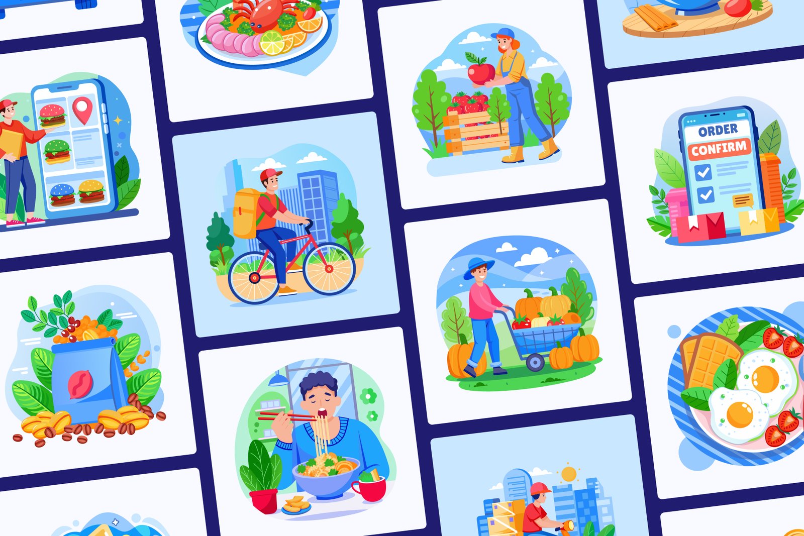 Food Illustration Art Set