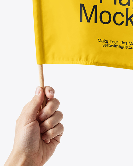 Flag in a Hand Mockup
