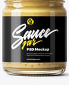 Jar with Dijon Mustard Mockup