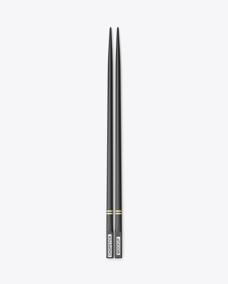 Plastic Chopsticks with Kraft Package Mockup