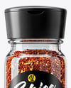 Spice Glass Jar with Chili Pepper Flakes Mockup