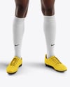 Afro-American Man Wearing a Full Soccer Kit Mockup