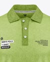 Men's Heather Polo Shirt Mockup - Front View