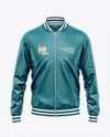 Satin Varsity Zip-Up Jacket Mockup