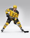Man Wearing Full Ice Hockey Uniform Mockup