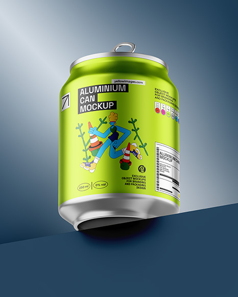 Aluminium Drink Can Mockup - 3d can mockup