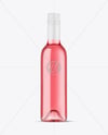 Clear Glass Pink Wine Bottle Mockup