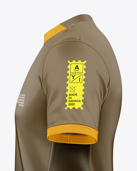 Round Collar Soccer Jersey Mockup
