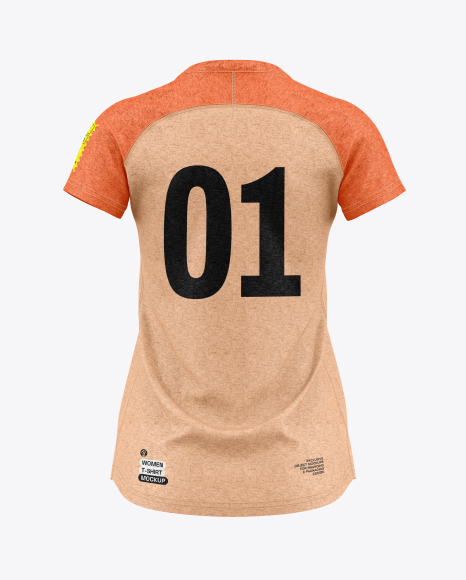 Heather T-Shirt Mockup - Back View - T-shirt mockup