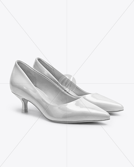 Pair of Kitten Heel Pumps Mockup