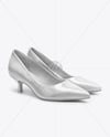Pair of Kitten Heel Pumps Mockup