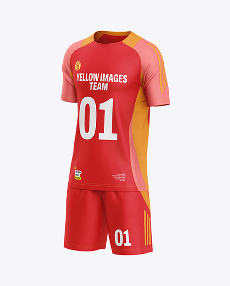 Training Short Sleeve Kit Mockup - Half Side View