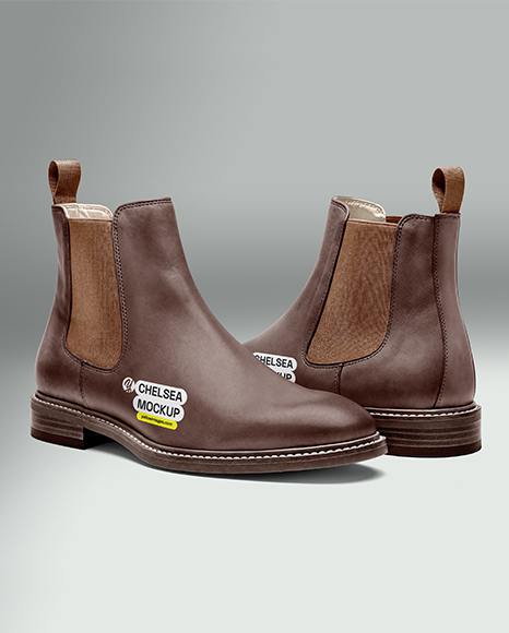 Pair of Chelsea Boots Mockup